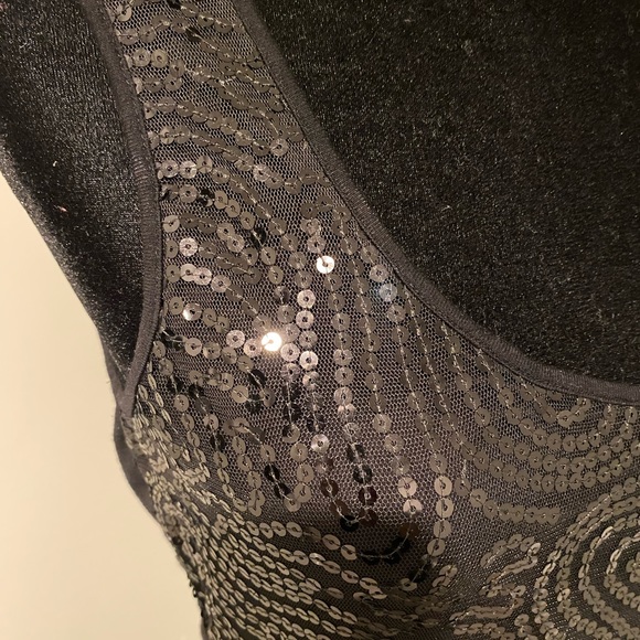 Calvin Klein Black Sequin Sleeveless Cocktail Dress - Picture 3 of 4
